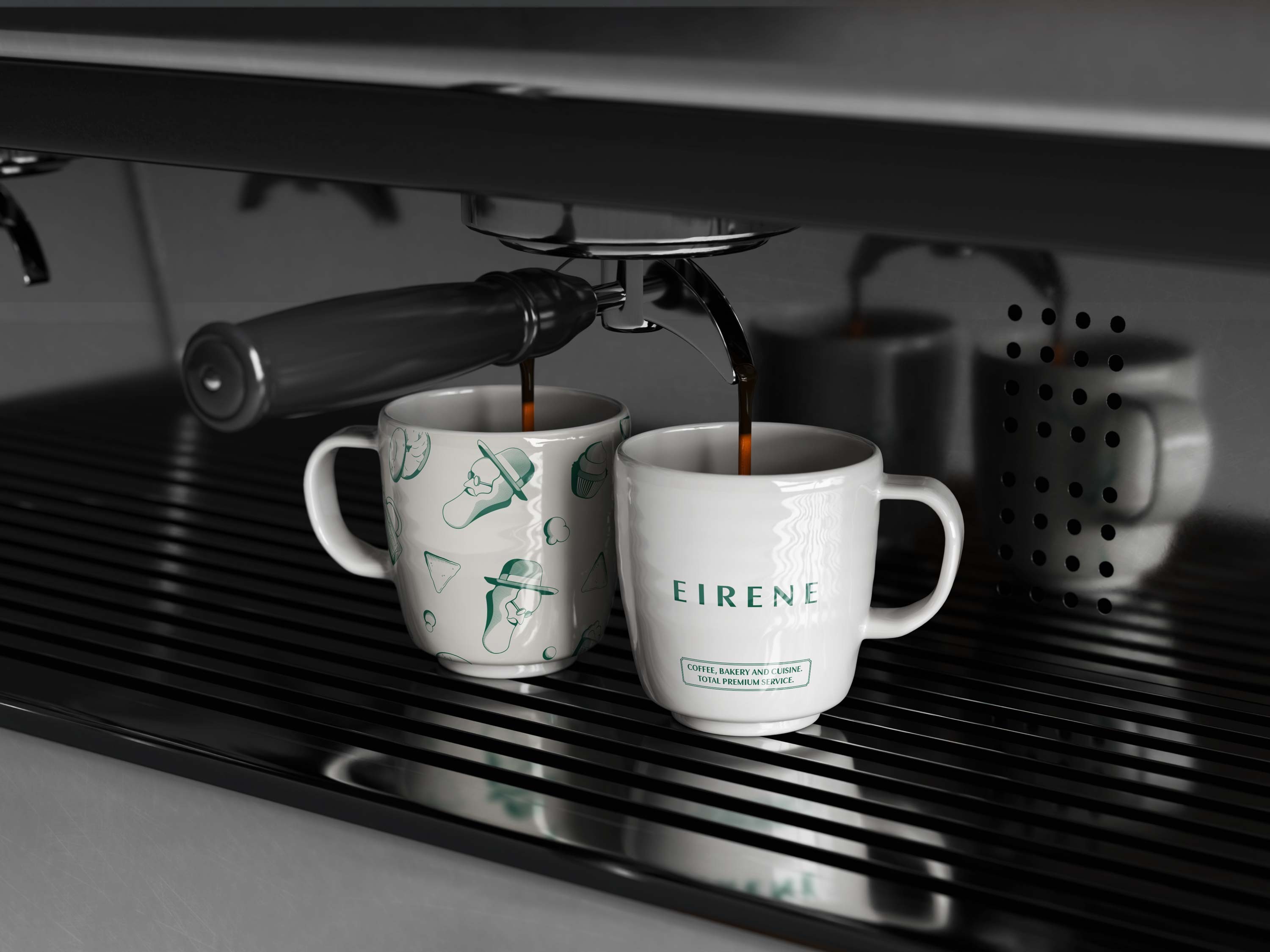 Graphic depicting a hexagonal cropped photo of an interior room design with grid lines along its borders.